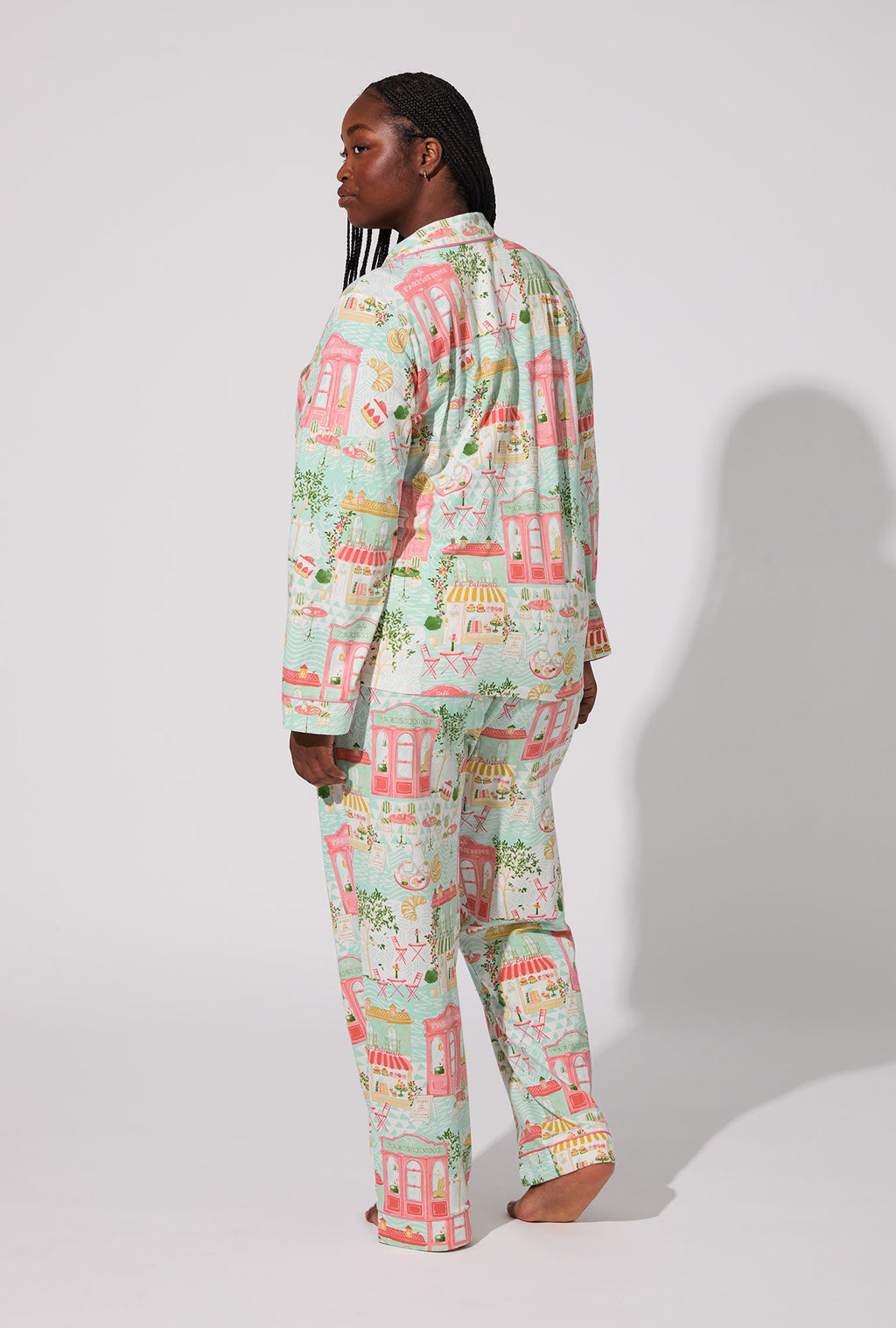 Parisian Delights Long Sleeve Classic Stretch Jersey PJ Set