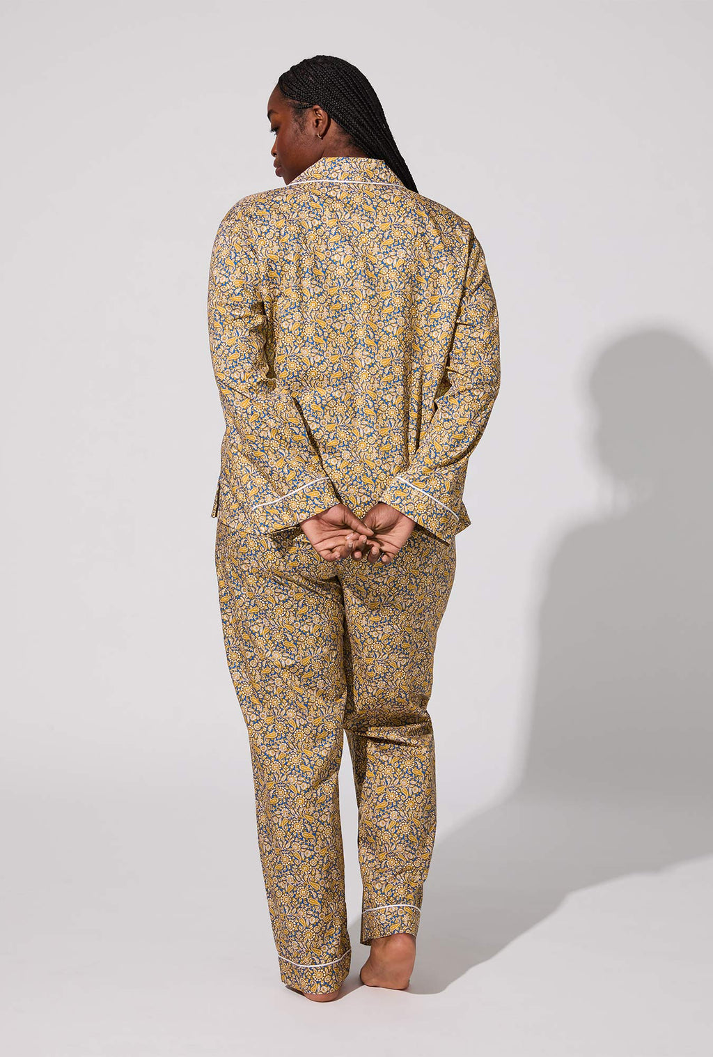 Theodore Manor Long Sleeve Classic Woven Tana Lawn® PJ Set Made With Liberty Fabric