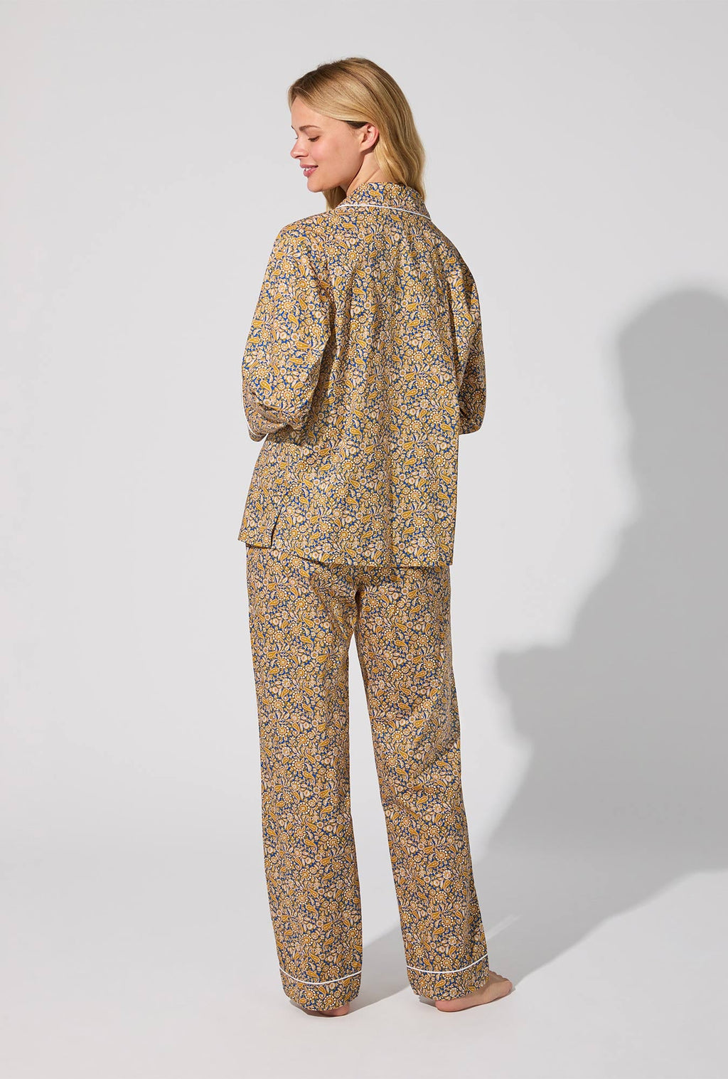 Theodore Manor Long Sleeve Classic Woven Tana Lawn® PJ Set Made With Liberty Fabric