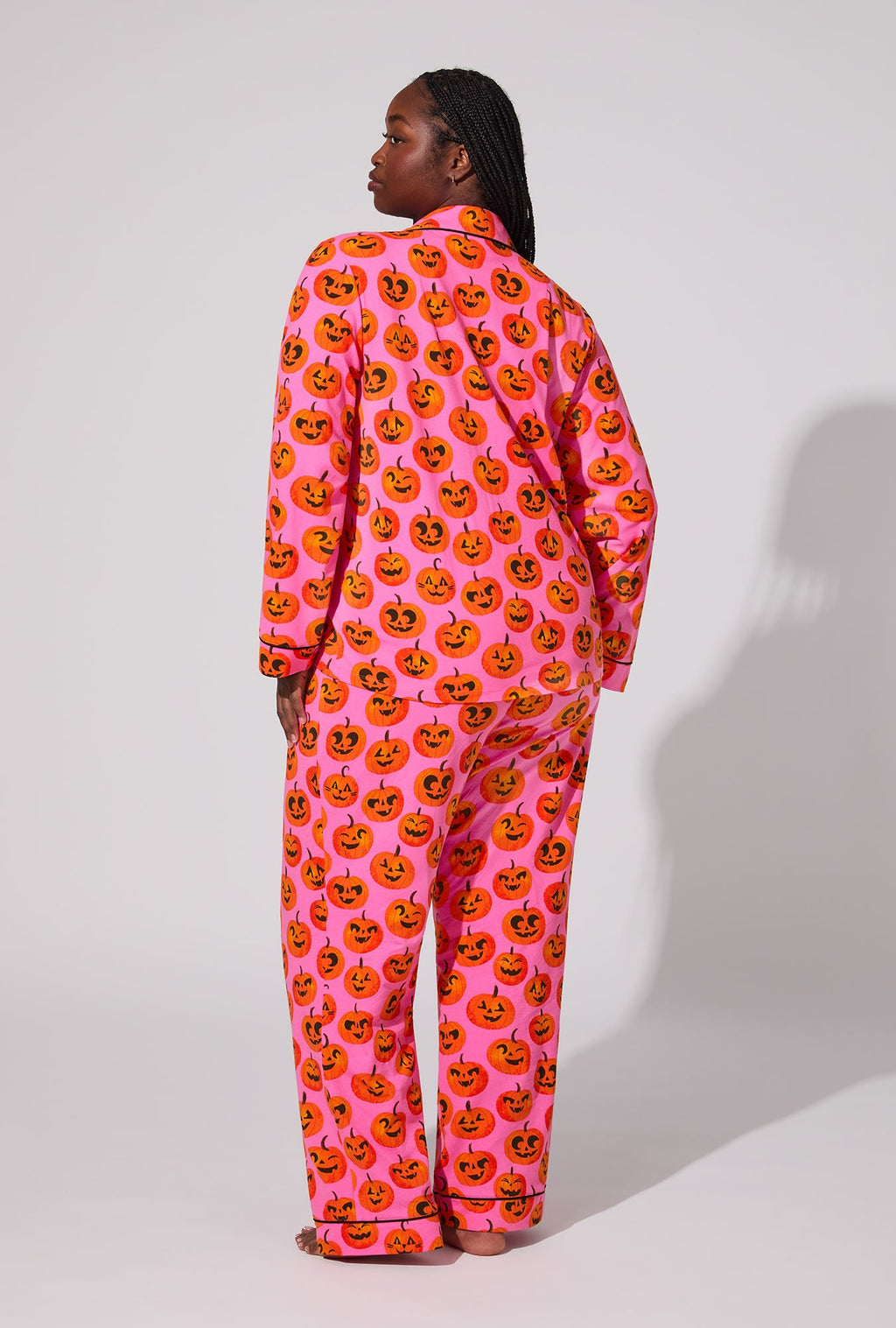 Jolly Jack-O-Lanterns Long Sleeve Classic Stretch Jersey PJ Set