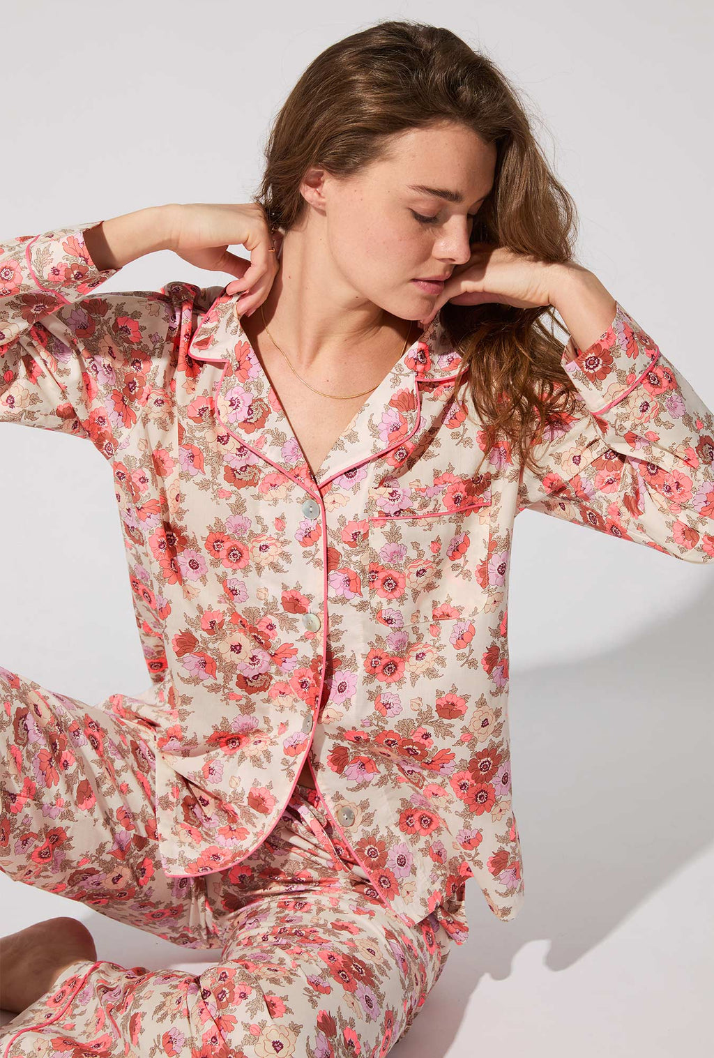 Madeleine Long Sleeve Classic Woven Tana Lawn® PJ Set Made With Liberty Fabric
